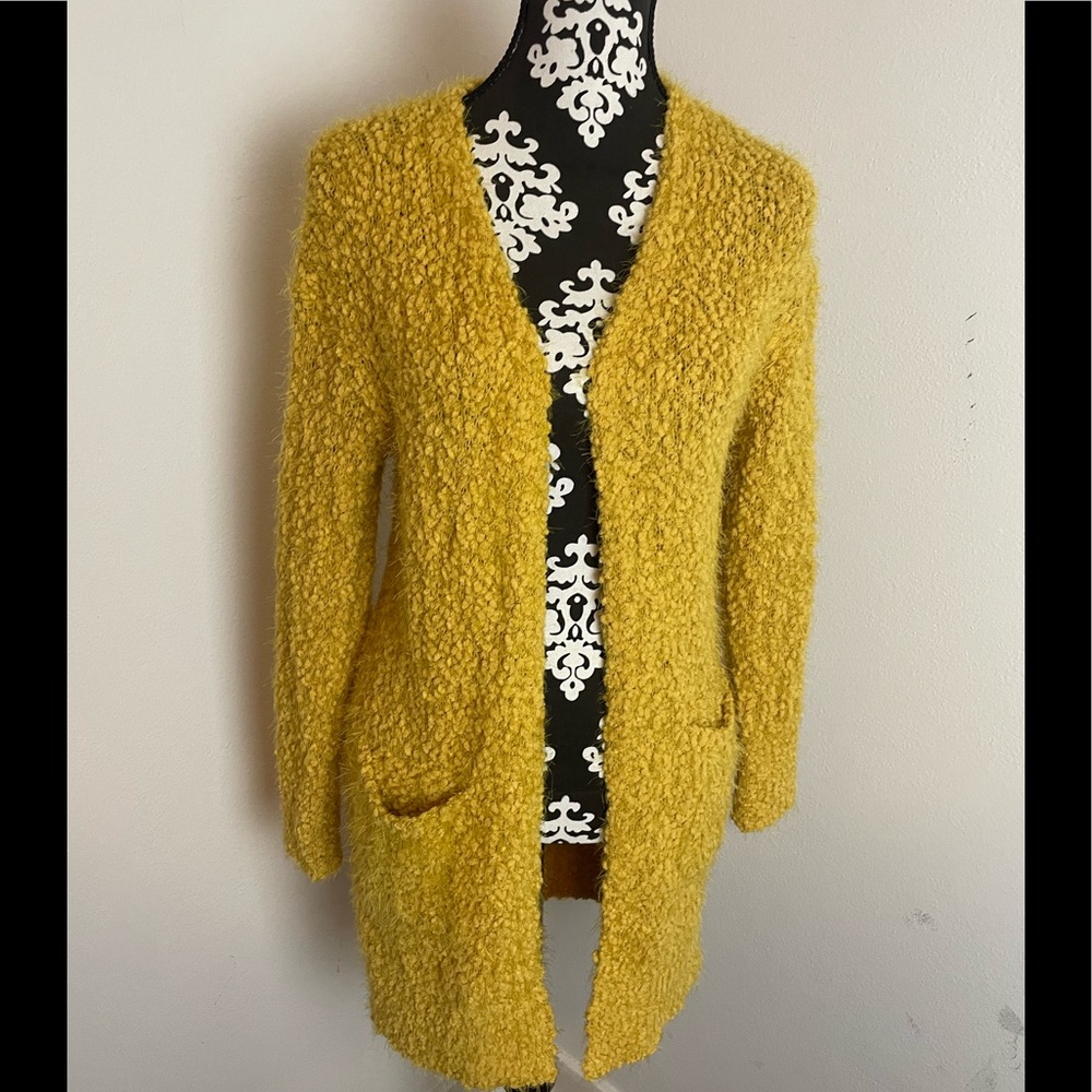 Merokeety Yellow Soft Sweater/Cardigan